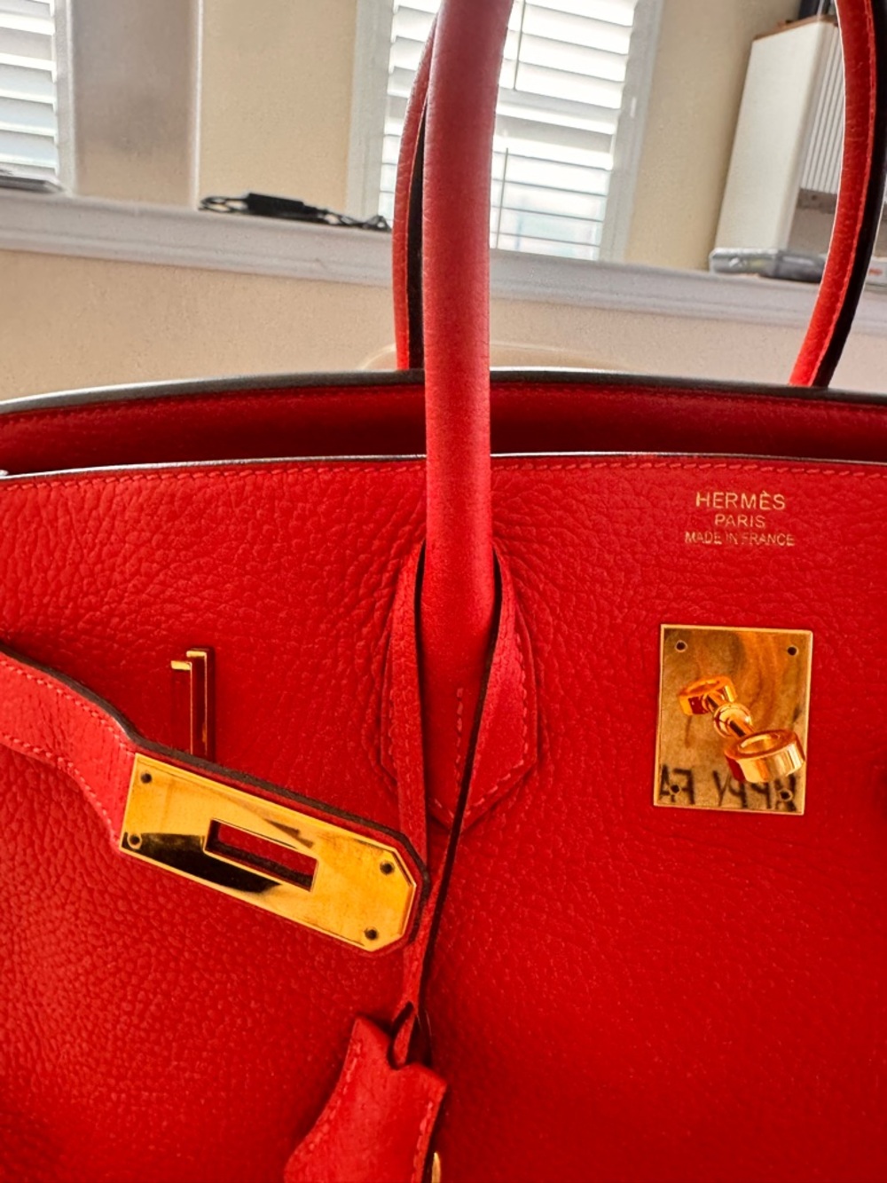 Hermes Birkin 35 clemence rouge pivoine 2015 - Picture 5 of 16
